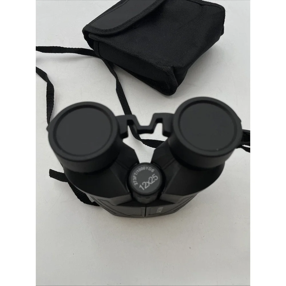Occer 12x25 Compact Low Light Vision Binoculars - Black w/Case